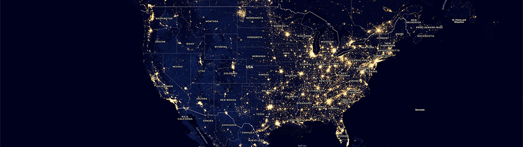 usa light pollution map