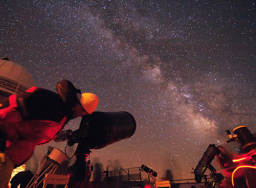 Milky Way in Pyrenees Mountains at Night