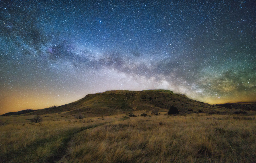 Buffalo Jump Montana at Night