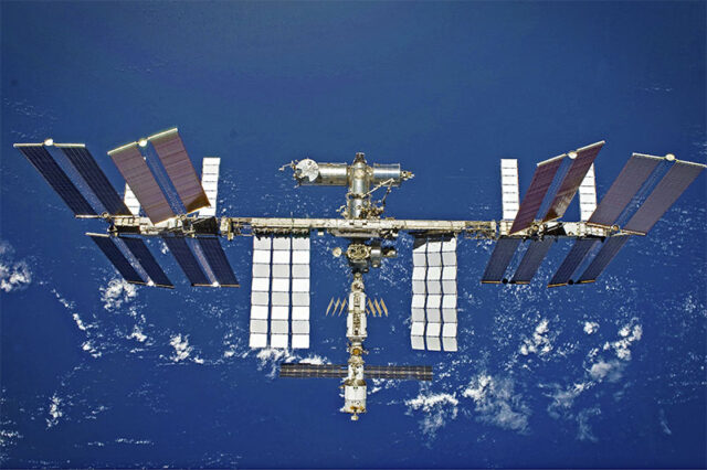 The International Space Station before its scheduled ISS decommission.