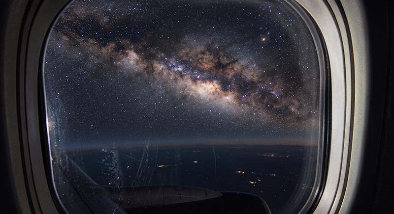 Milky Way seen from plane